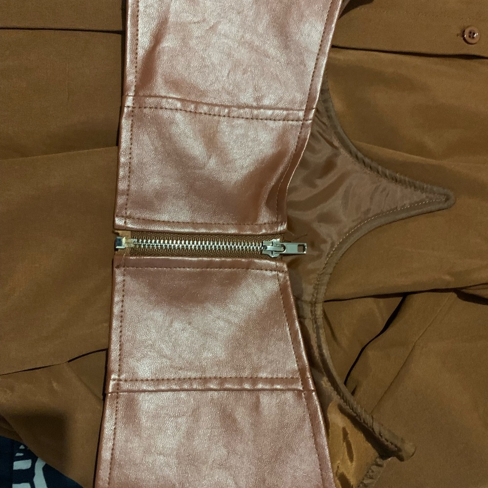 PLT corset shirt dress brown just tried it on its brand new never used it